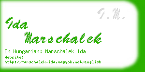 ida marschalek business card
